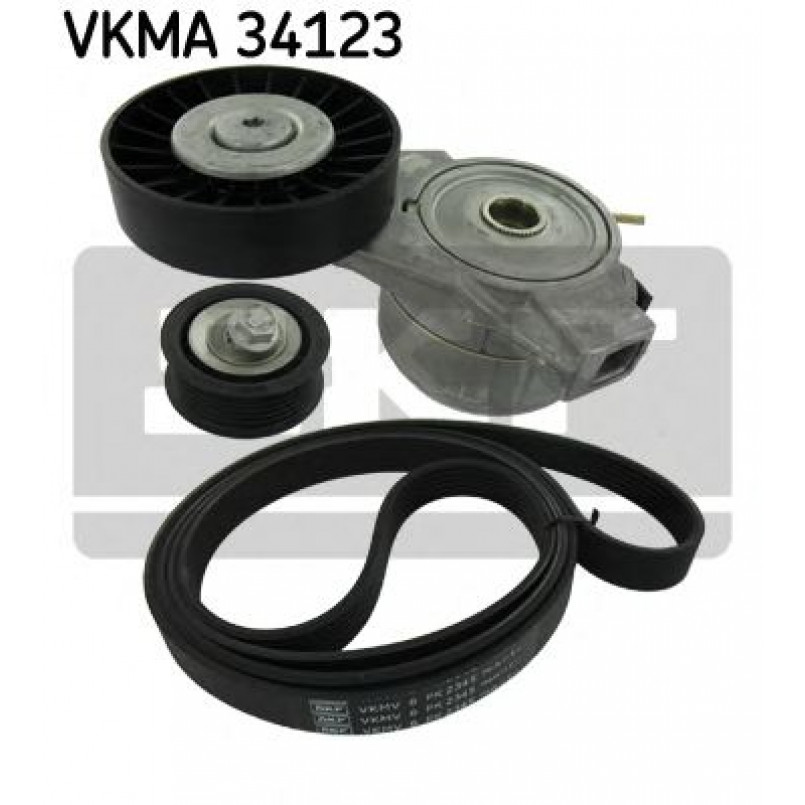 VKMA 34123 SKF Комплект доріжкового ремня (ролик, ремінь)